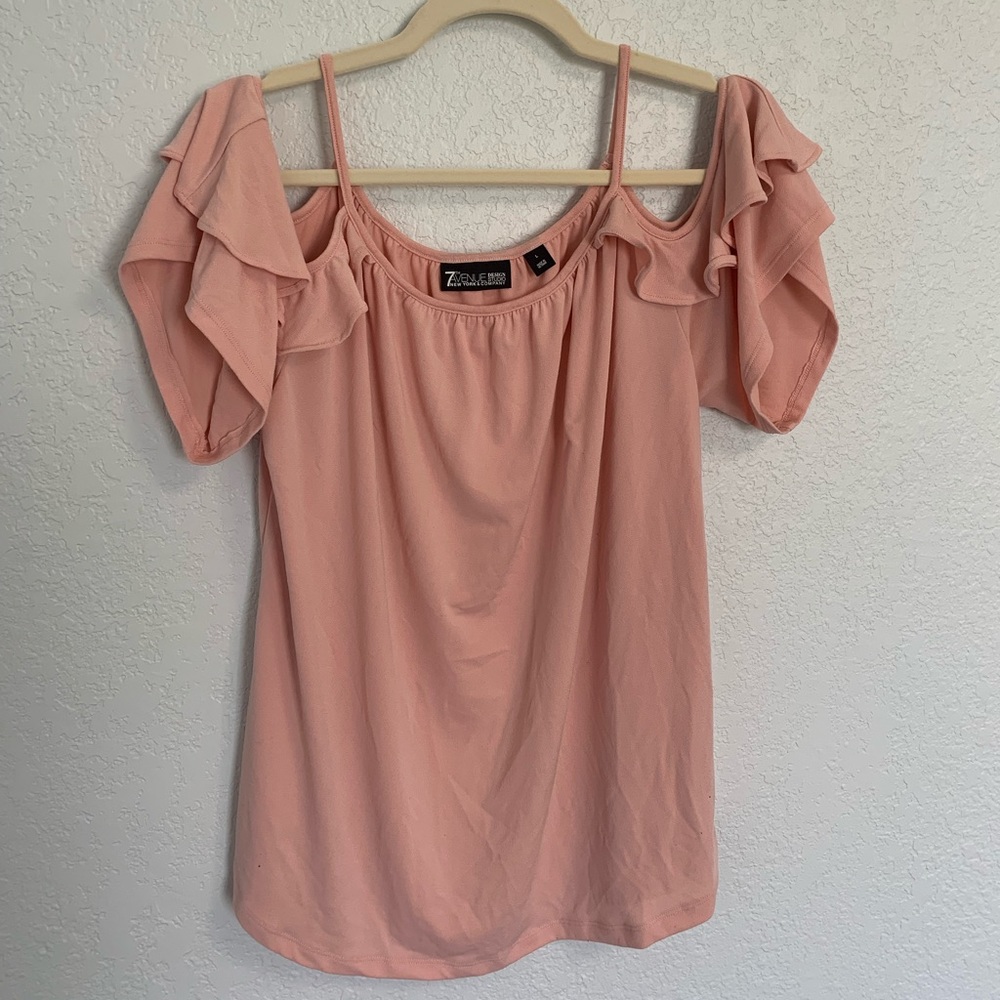 Off the shoulder pink top